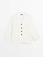 Cardigan oversize en maille fine