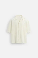 EMBROIDERED COTTON LINEN SHIRT