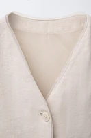 GILET 100 % LIN ORGANZA