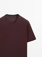 Short sleeve fine knit sweater