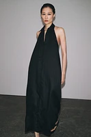 100% LINEN HALTER DRESS ZW COLLECTION