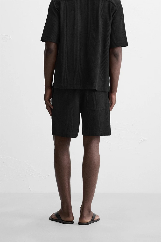 STRIPED JACQUARD SHORTS