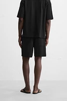 STRIPED JACQUARD SHORTS