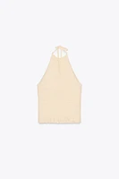 TOP HALTER EN MAILLE