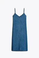 Z1975 DENIM STRAPPY MIDI DRESS