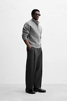 QUARTER ZIP SWEATER