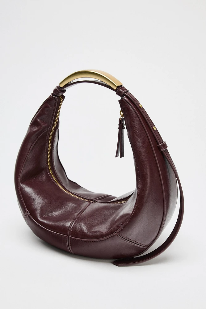 OVAL BAG WITH METAL STRAP