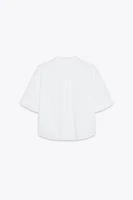 CHEMISE COURTE BRODERIES AJOURÉES