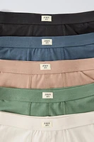 6-14 YEARS/ FIVE-PACK OF LABEL BOXERS