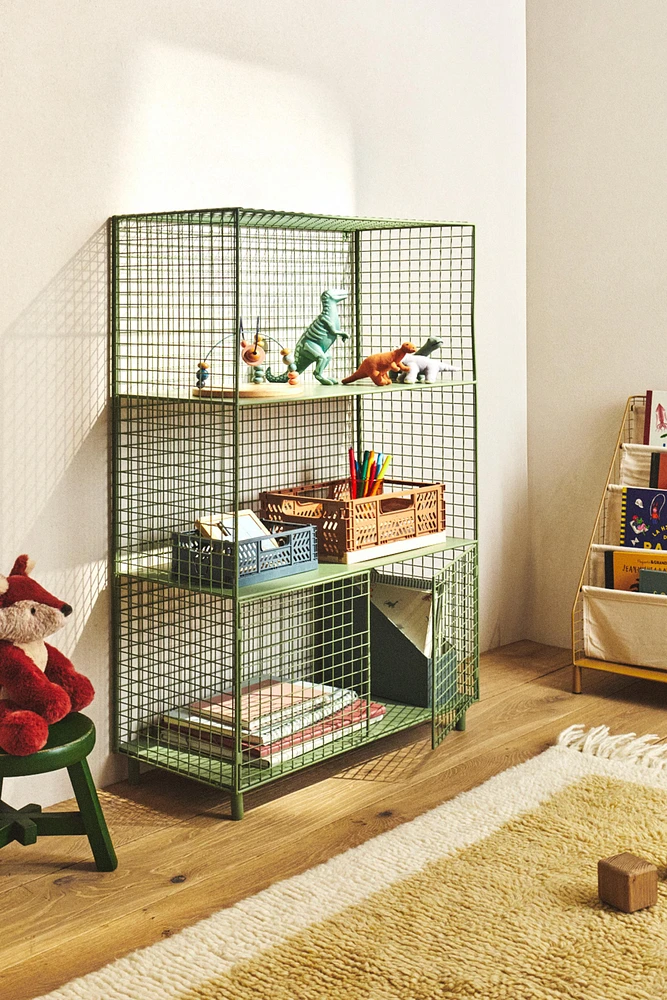 METAL BOOKCASE WITH DOORS