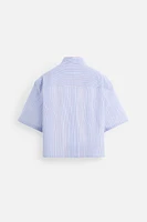 CHEMISE CROPPED FIT RAYURES