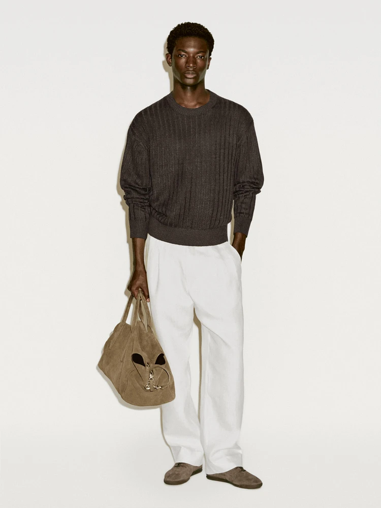 Ribbed linen knit sweater - Limited Edition