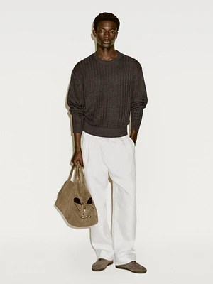 Ribbed linen knit sweater - Limited Edition