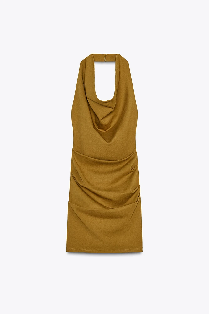 ROBE HALTER DRAPÉE