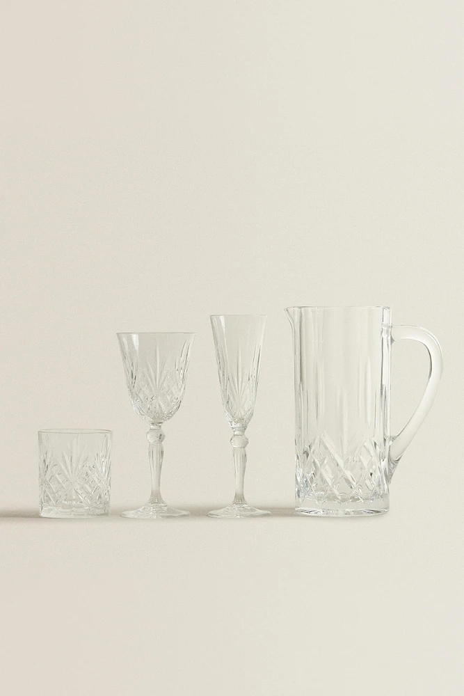 VERRE RELIEF CRISTALLIN