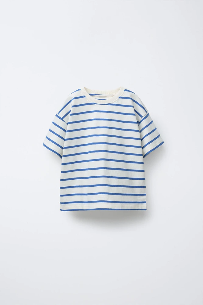 TWO-PACK OF STRIPED AND PLAIN T-SHIRTS