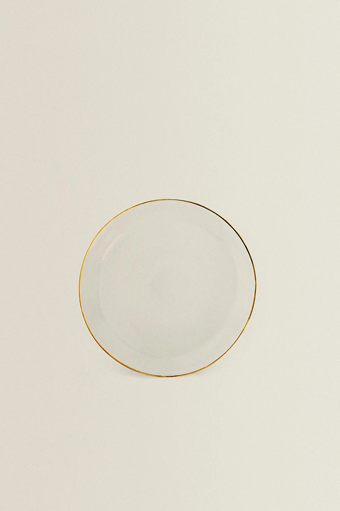 BOROSILICATE GLASS SIDE PLATE WITH RIM