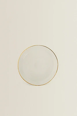BOROSILICATE GLASS SIDE PLATE WITH RIM