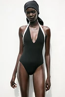 CONTRAST STRETCH BODYSUIT