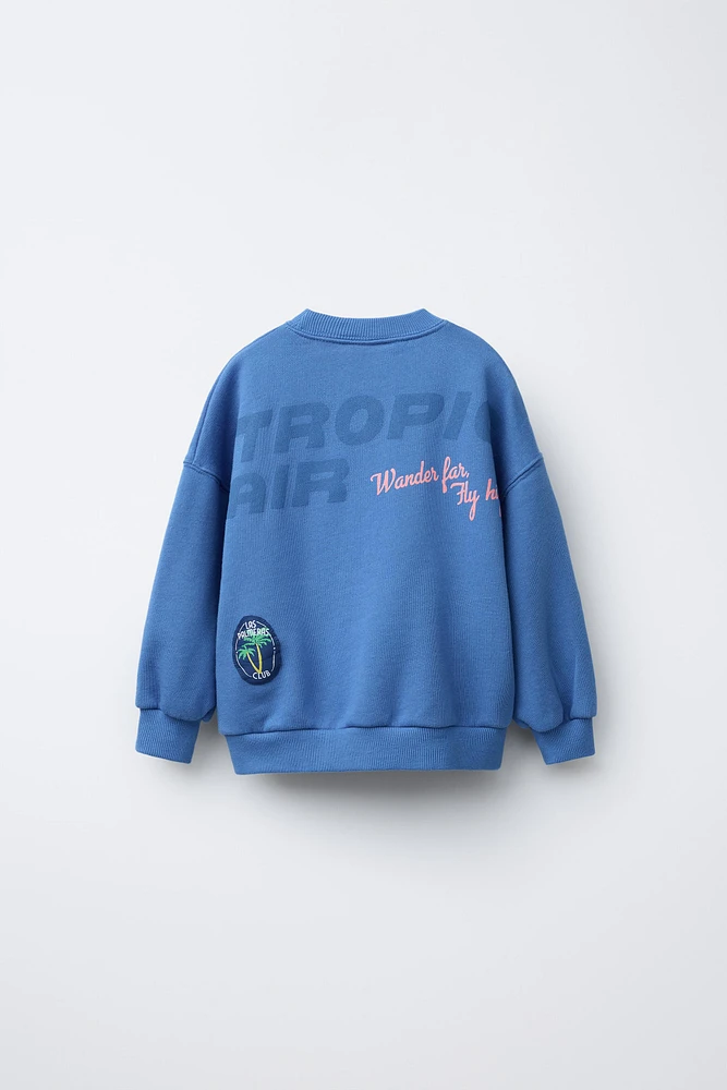 PATCH PRINT SWEATSHIRT