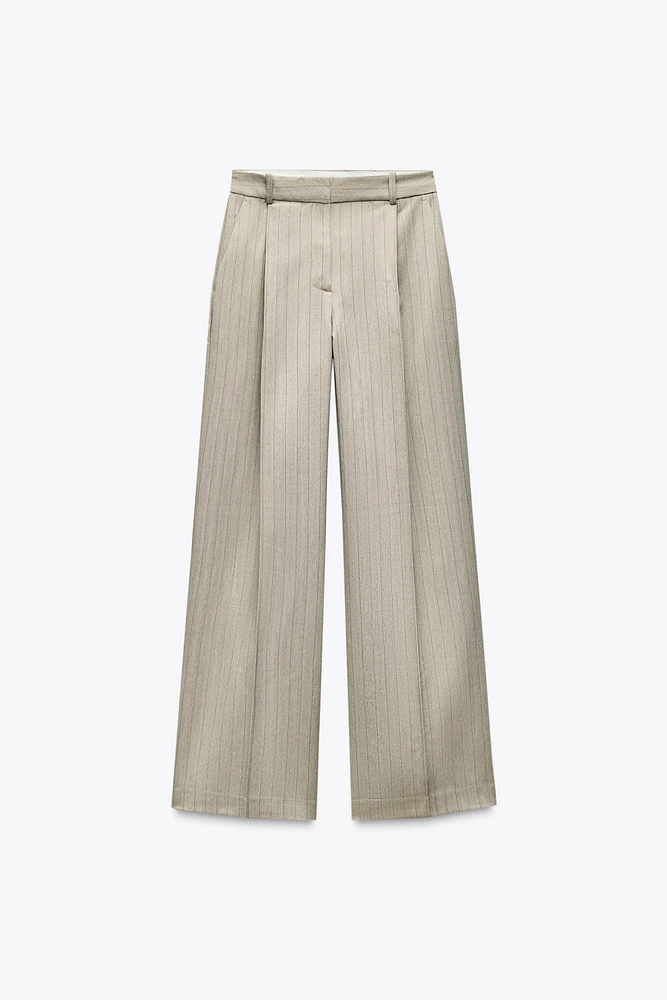 PANTALON À CHEVRONS RAYÉ