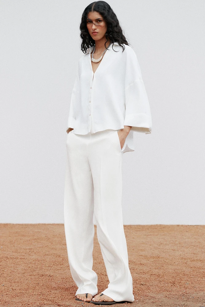 WIDE SLEEVE POPLIN SHIRT