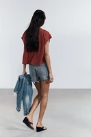 LINEN T-SHIRT WITH POCKET