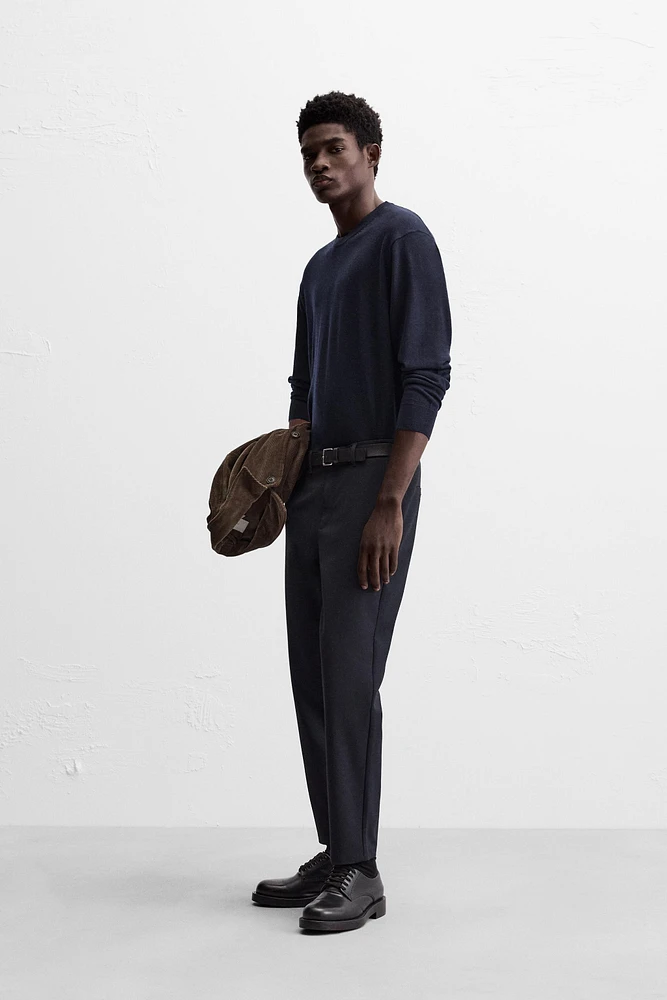 TEXTURED STRETCH PANTS