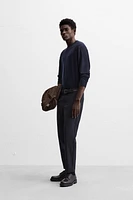TEXTURED STRETCH PANTS