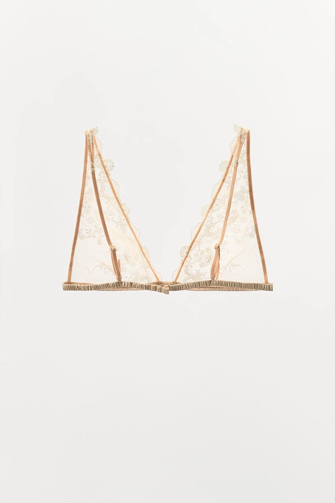 SOUTIEN-GORGE TRIANGLE MESH DENTELLE