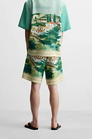 LANDSCAPE PRINT SHORTS