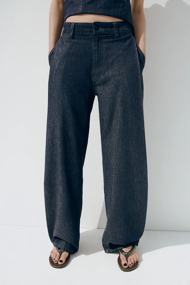PANTALON DENIM TRF À PINCES