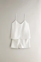 LINEN TOP WITH BUTTONS