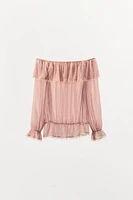 CHEMISE BAVOIR AVEC ÉPAULES DÉNUDÉES