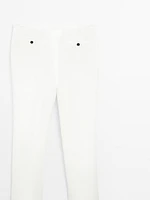 100% linen darted trousers