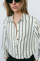 WIDE SLEEVE STRIPED BLOUSE