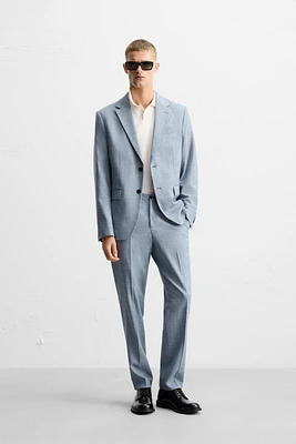 TEXTURED SUIT BLAZER