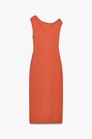 DRAPED MIDI DRESS