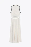 ROBE MIDI CHEMISE À POIS