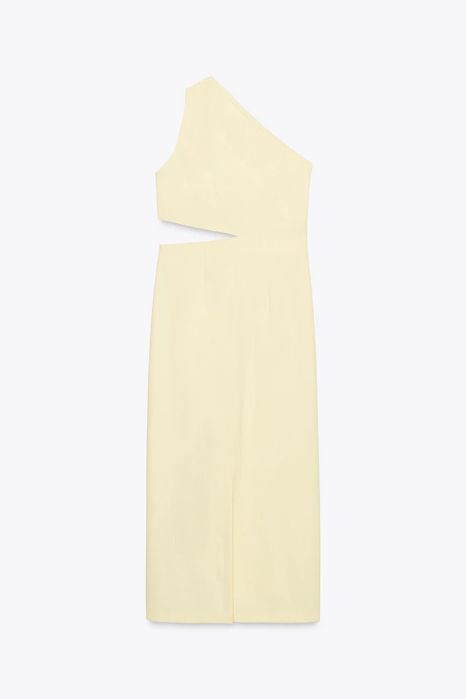 ASYMMETRIC CUT OUT MIDI DRESS