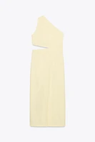 ASYMMETRIC CUT OUT MIDI DRESS