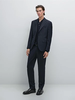 Pantalon de costume pied-de-poule