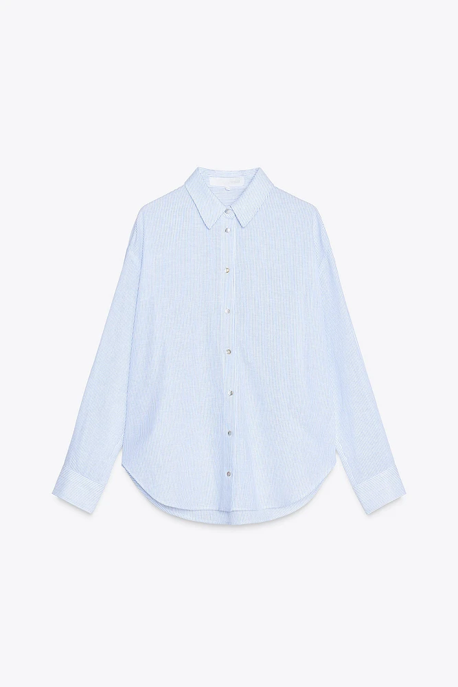 CHEMISE OVERSIZE AVEC LIN