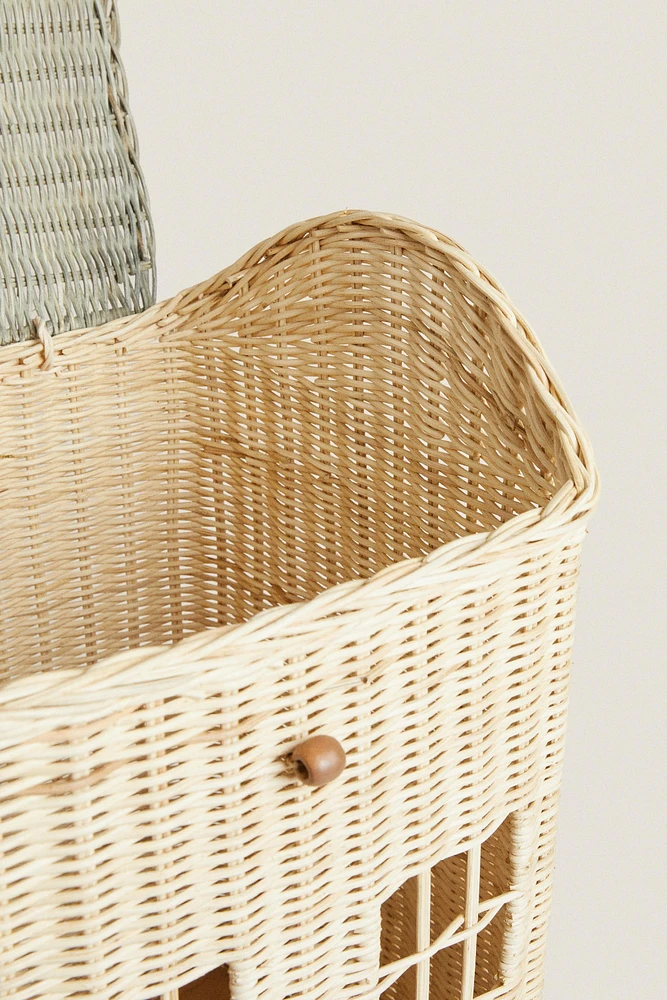 KIDS’ RATTAN HOUSE BASKET