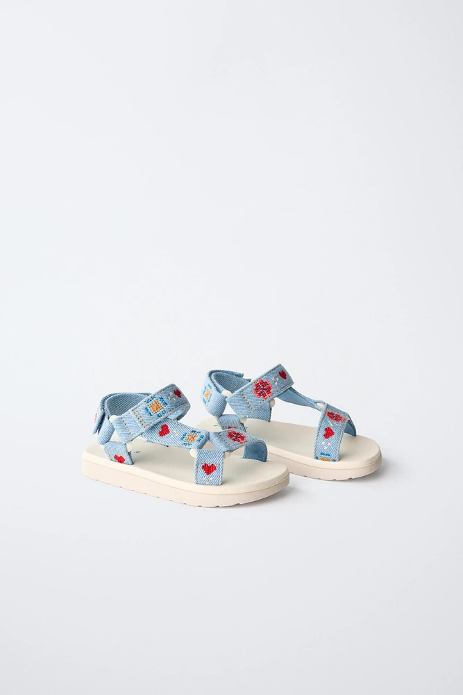 EMBROIDERED SANDALS