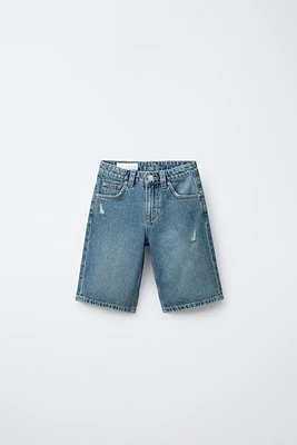 BERMUDA EN DENIM COUPE AMPLE