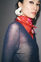FOULARD MODAL IMPRIMÉ COQUELICOTS