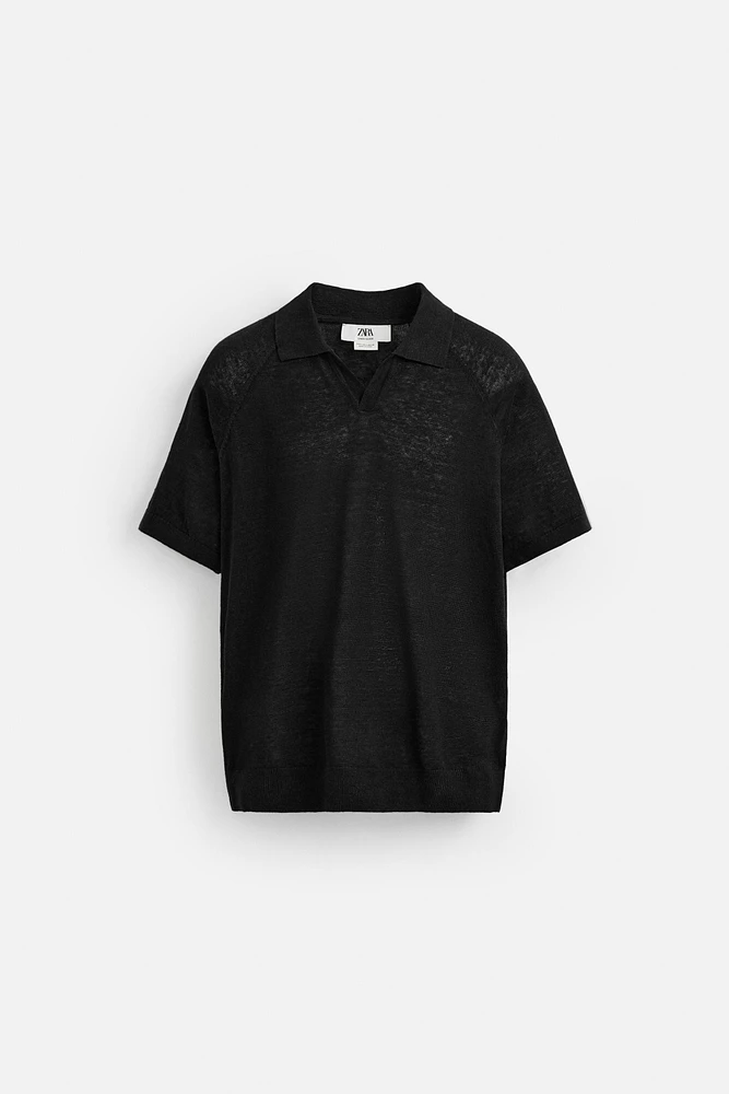 POLO EN MAILLE 100 % LIN ÉDITION LIMITÉE