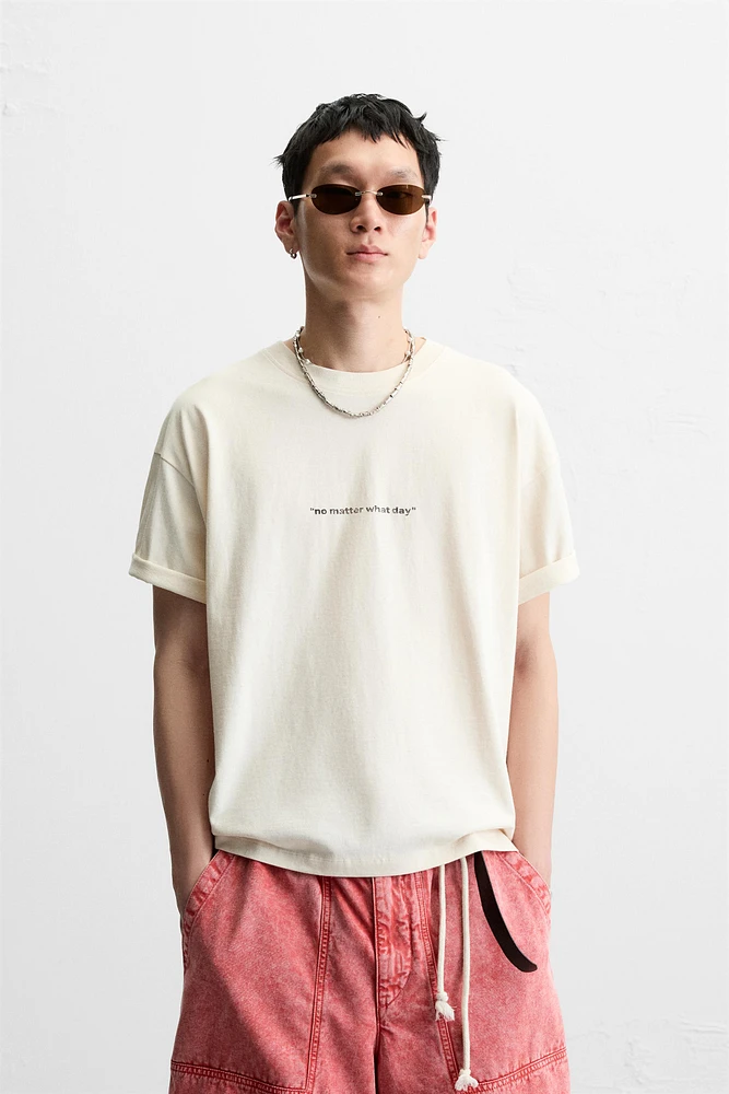 WASHED PRINT T-SHIRT
