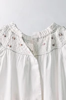 1 MONTH - 3 YEARS/ EMBROIDERED FLORAL SHIRT AND BLOOMERS SET LIMITED EDITION